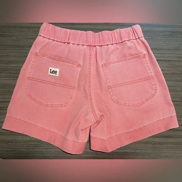 NWT Women’s Pink LEE Ultra Lux High Rise Shorts Sizes 6 & 12 ELASTIC WAISTBAND - Picture 5 of 6
